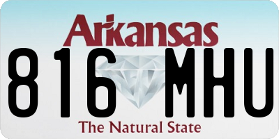 AR license plate 816MHU