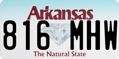 AR license plate 816MHW