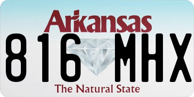 AR license plate 816MHX