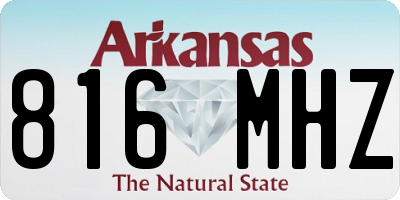 AR license plate 816MHZ