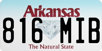 AR license plate 816MIB