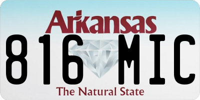 AR license plate 816MIC