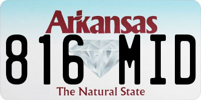 AR license plate 816MID