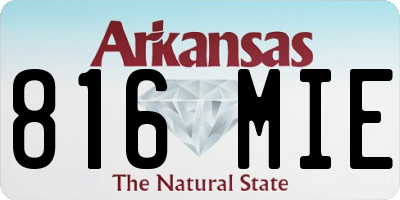 AR license plate 816MIE