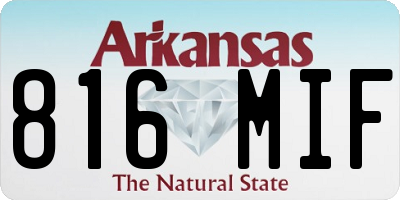 AR license plate 816MIF