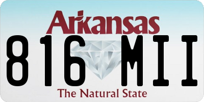 AR license plate 816MII