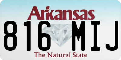 AR license plate 816MIJ