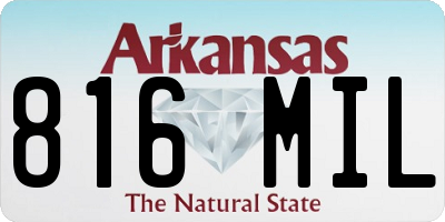 AR license plate 816MIL