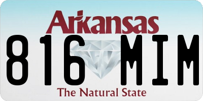 AR license plate 816MIM