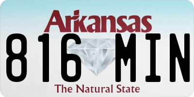 AR license plate 816MIN