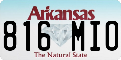 AR license plate 816MIO