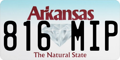 AR license plate 816MIP