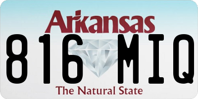 AR license plate 816MIQ