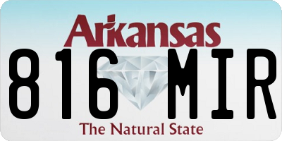AR license plate 816MIR