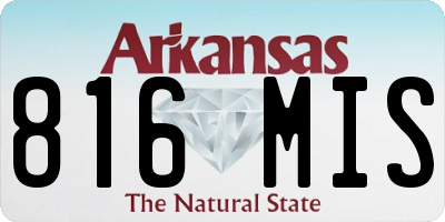 AR license plate 816MIS