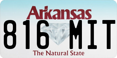 AR license plate 816MIT