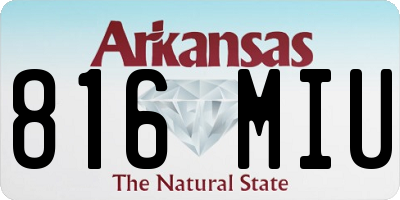 AR license plate 816MIU