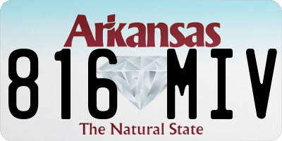 AR license plate 816MIV