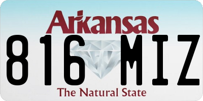 AR license plate 816MIZ