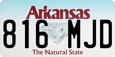 AR license plate 816MJD