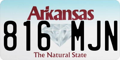 AR license plate 816MJN