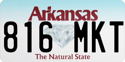 AR license plate 816MKT