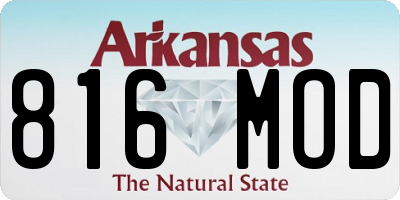 AR license plate 816MOD