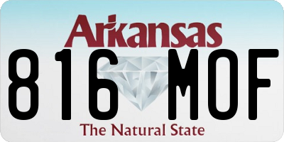 AR license plate 816MOF