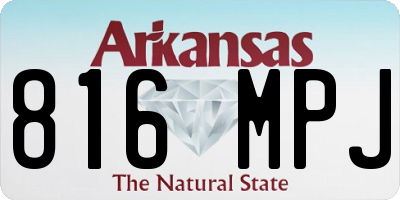 AR license plate 816MPJ