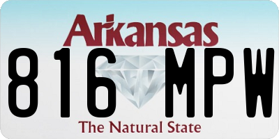 AR license plate 816MPW