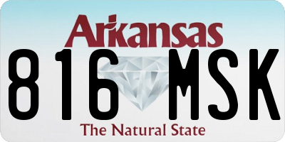 AR license plate 816MSK