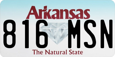 AR license plate 816MSN
