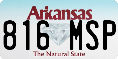 AR license plate 816MSP