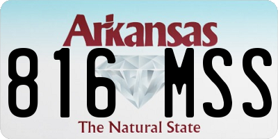 AR license plate 816MSS
