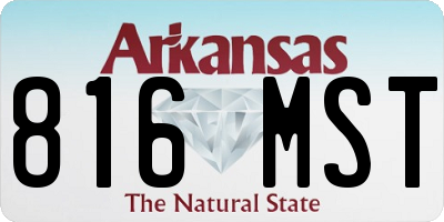 AR license plate 816MST
