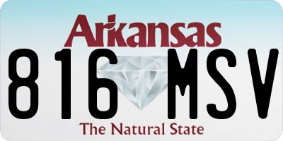 AR license plate 816MSV