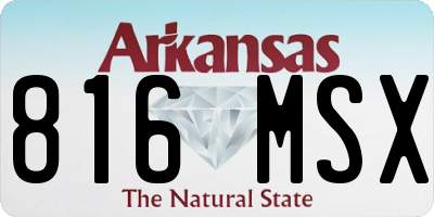 AR license plate 816MSX