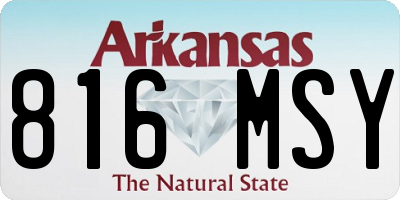 AR license plate 816MSY