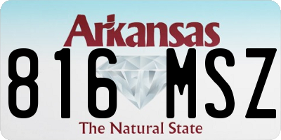 AR license plate 816MSZ