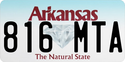 AR license plate 816MTA