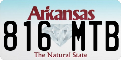 AR license plate 816MTB