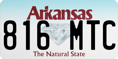 AR license plate 816MTC