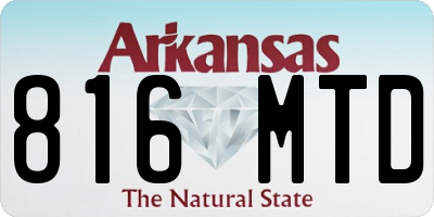 AR license plate 816MTD