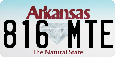 AR license plate 816MTE