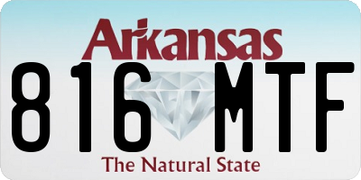 AR license plate 816MTF