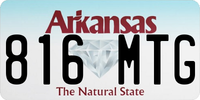 AR license plate 816MTG