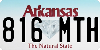 AR license plate 816MTH
