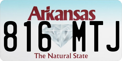 AR license plate 816MTJ