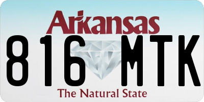 AR license plate 816MTK