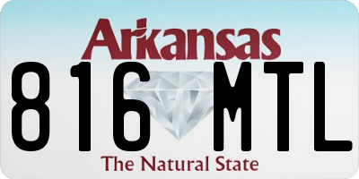 AR license plate 816MTL